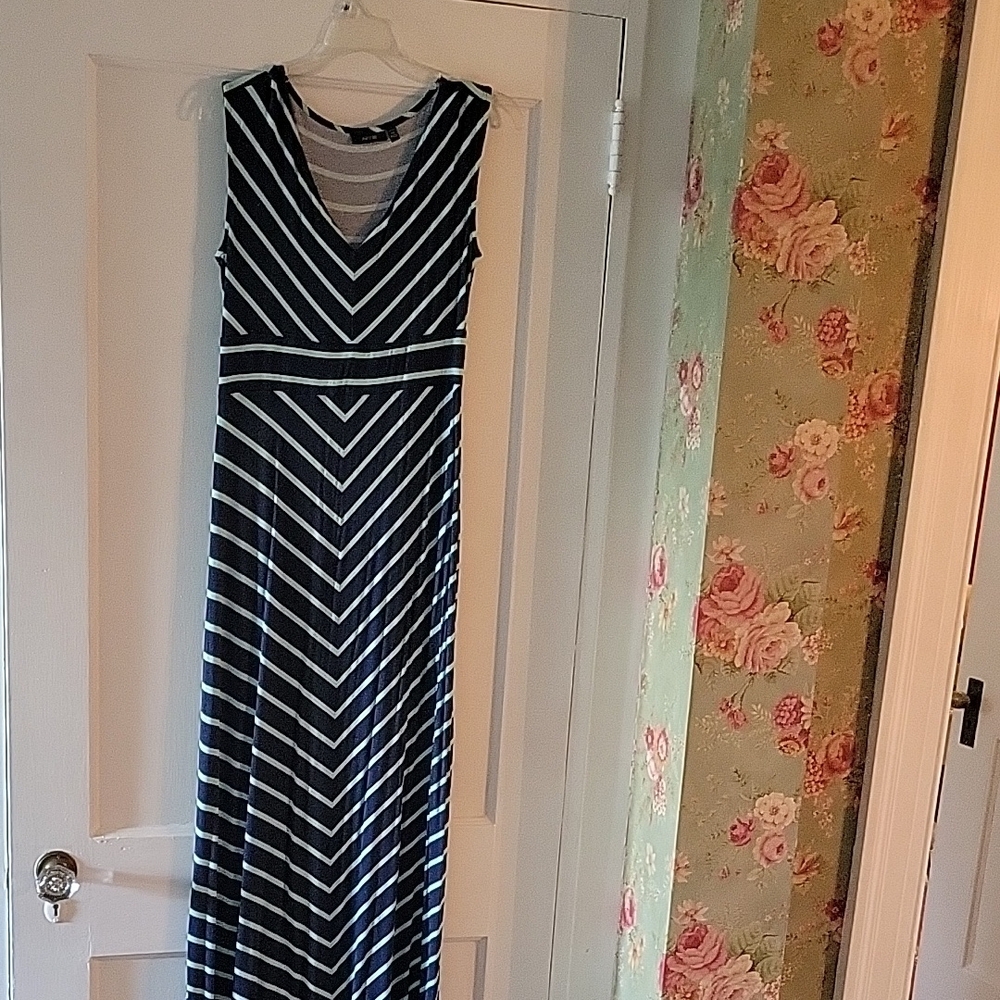 Striped Black and White Maxi Dress